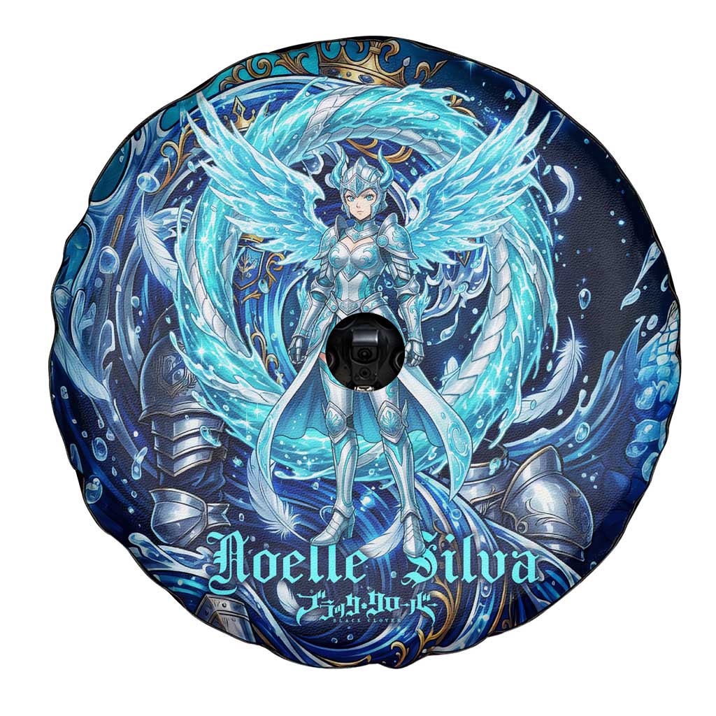 Noelle Silva Black Clover Spare Tire Cover Celestial Armor Anime Style with Oceanic Magic Swirls
