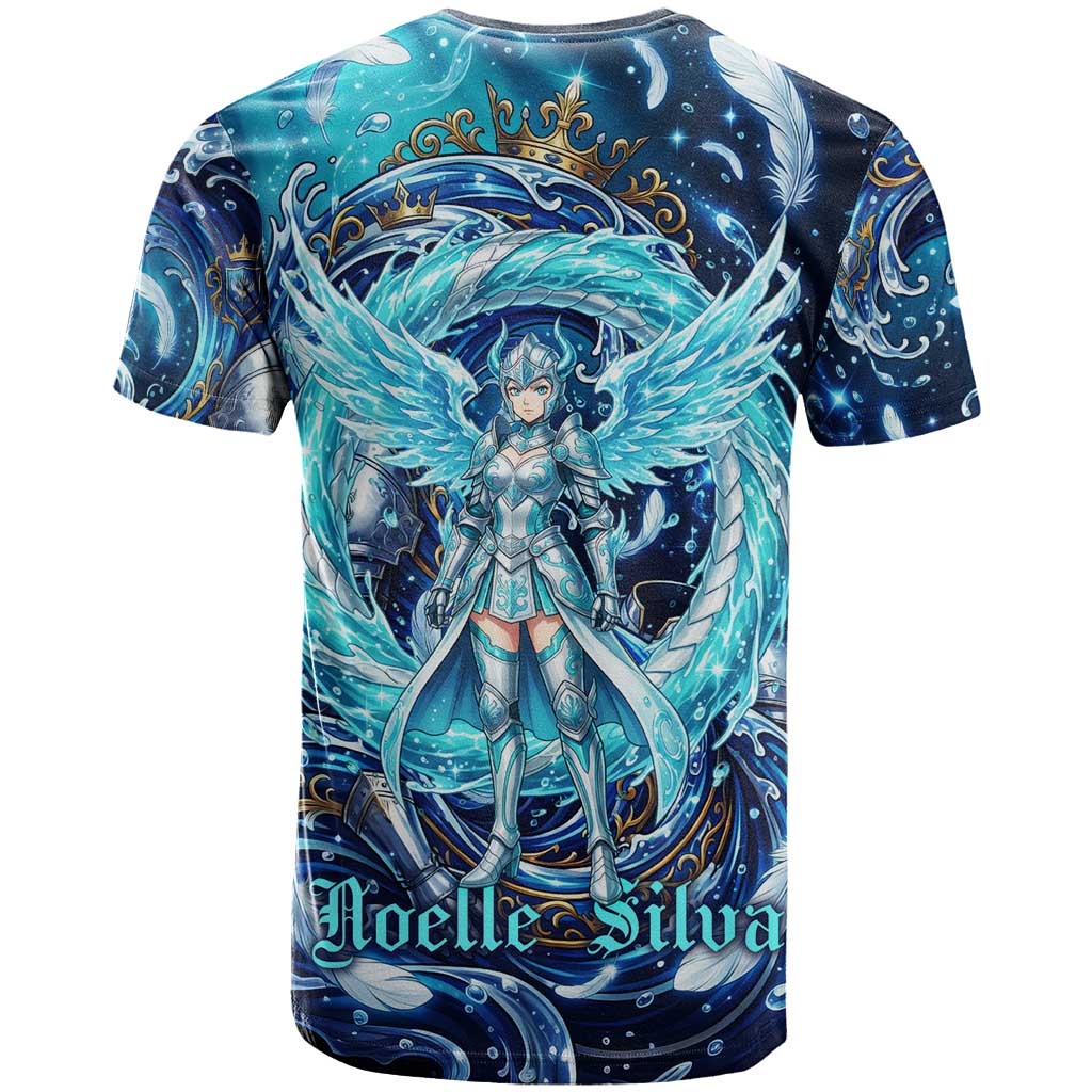 Noelle Silva Black Clover T Shirt Celestial Armor Anime Style with Oceanic Magic Swirls