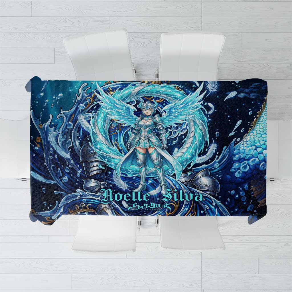 Noelle Silva Black Clover Tablecloth Celestial Armor Anime Style with Oceanic Magic Swirls