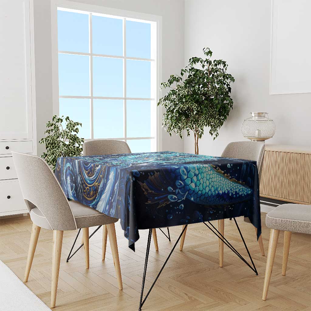 Noelle Silva Black Clover Tablecloth Celestial Armor Anime Style with Oceanic Magic Swirls