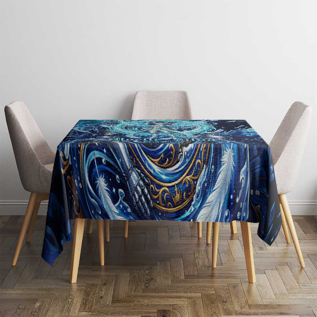 Noelle Silva Black Clover Tablecloth Celestial Armor Anime Style with Oceanic Magic Swirls