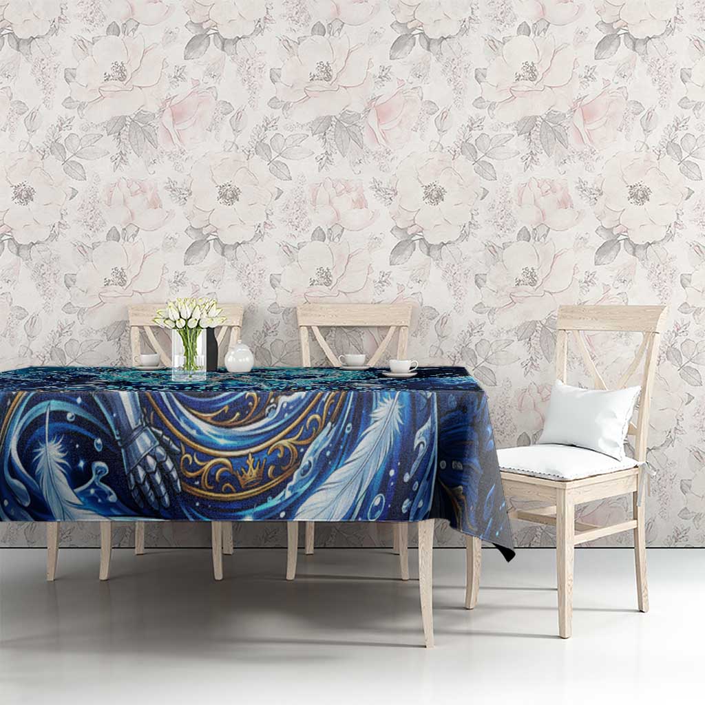 Noelle Silva Black Clover Tablecloth Celestial Armor Anime Style with Oceanic Magic Swirls