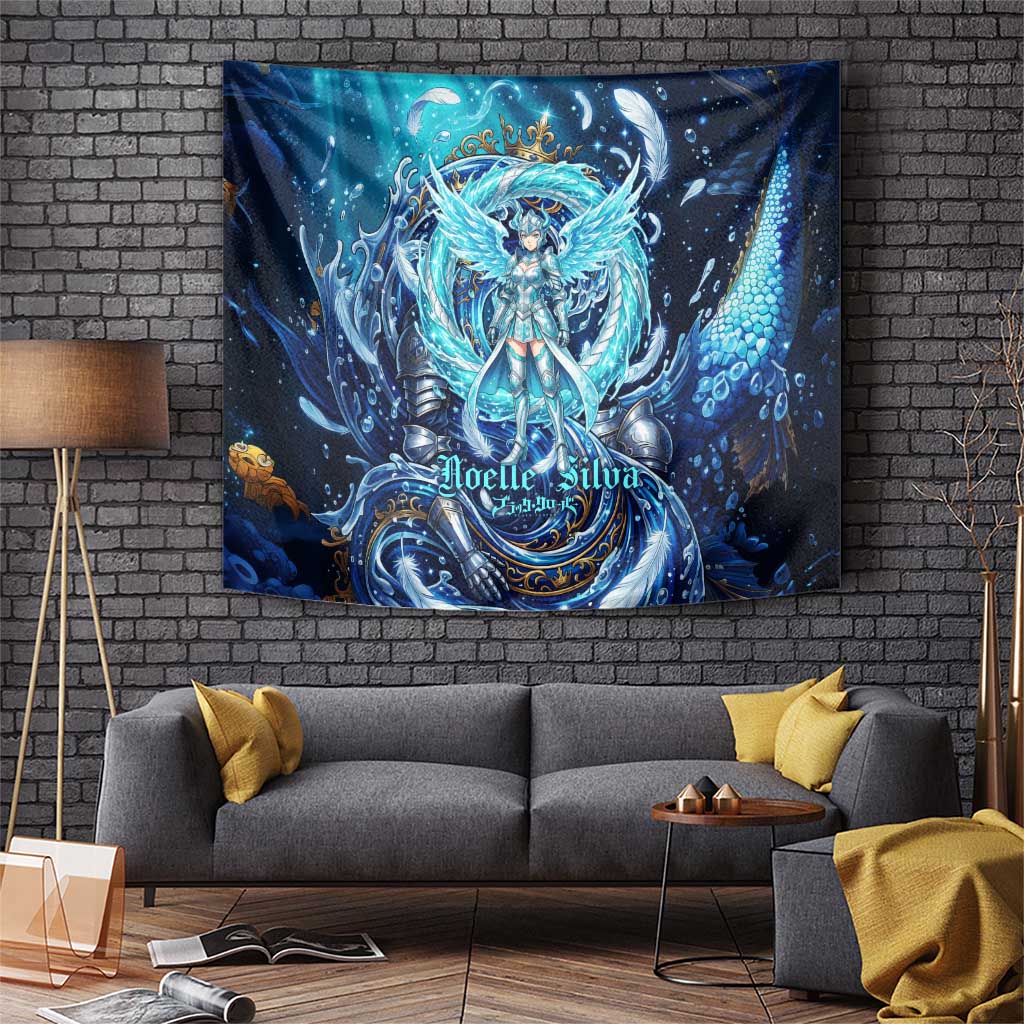 Noelle Silva Black Clover Tapestry Celestial Armor Anime Style with Oceanic Magic Swirls