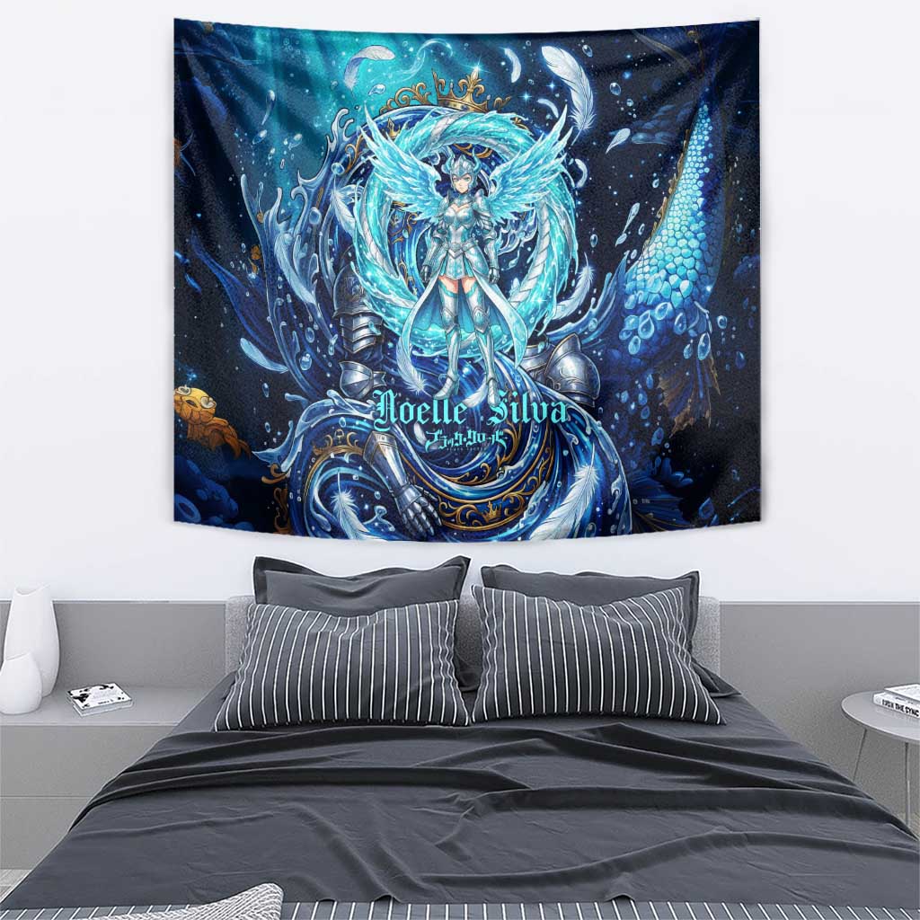 Noelle Silva Black Clover Tapestry Celestial Armor Anime Style with Oceanic Magic Swirls