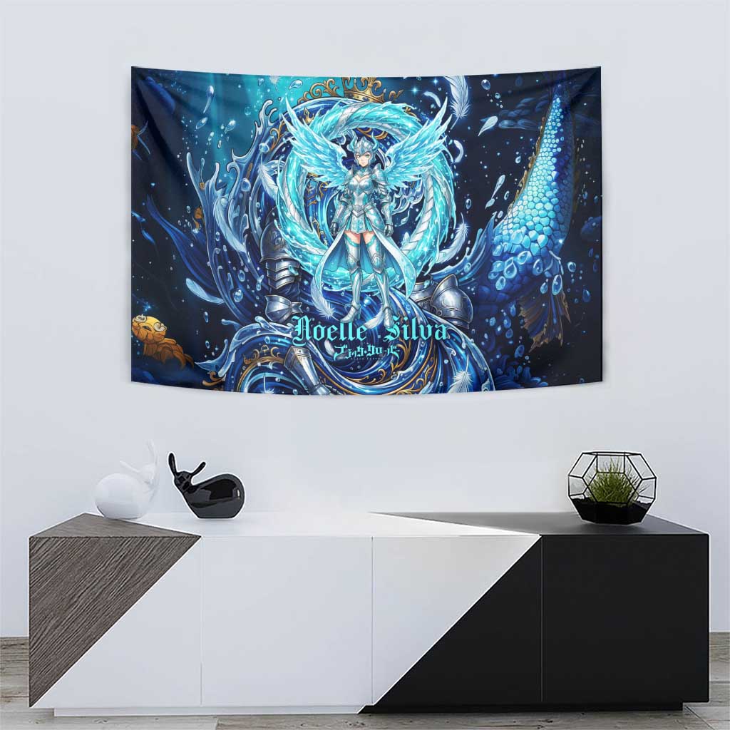 Noelle Silva Black Clover Tapestry Celestial Armor Anime Style with Oceanic Magic Swirls