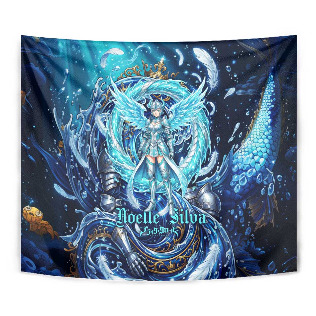 Noelle Silva Black Clover Tapestry Celestial Armor Anime Style with Oceanic Magic Swirls