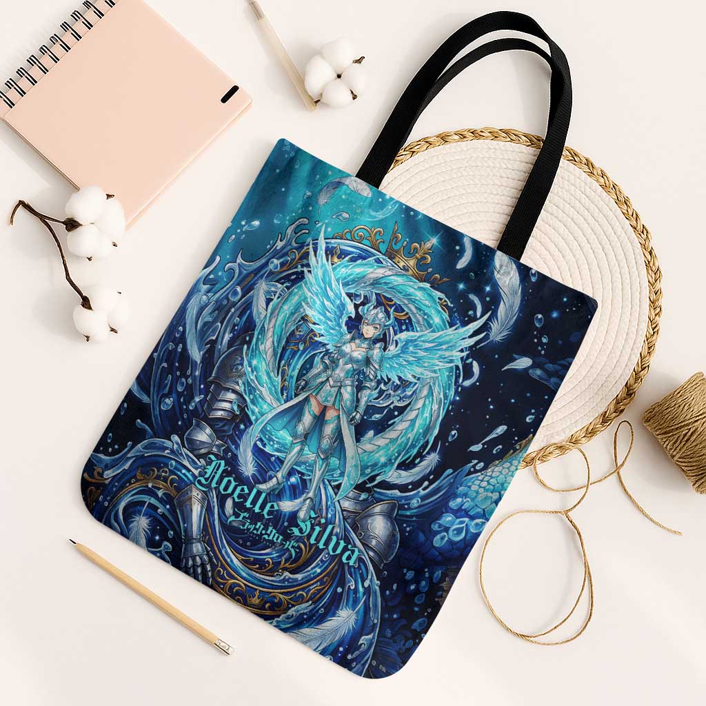 Noelle Silva Black Clover Tote Bag Celestial Armor Anime Style with Oceanic Magic Swirls
