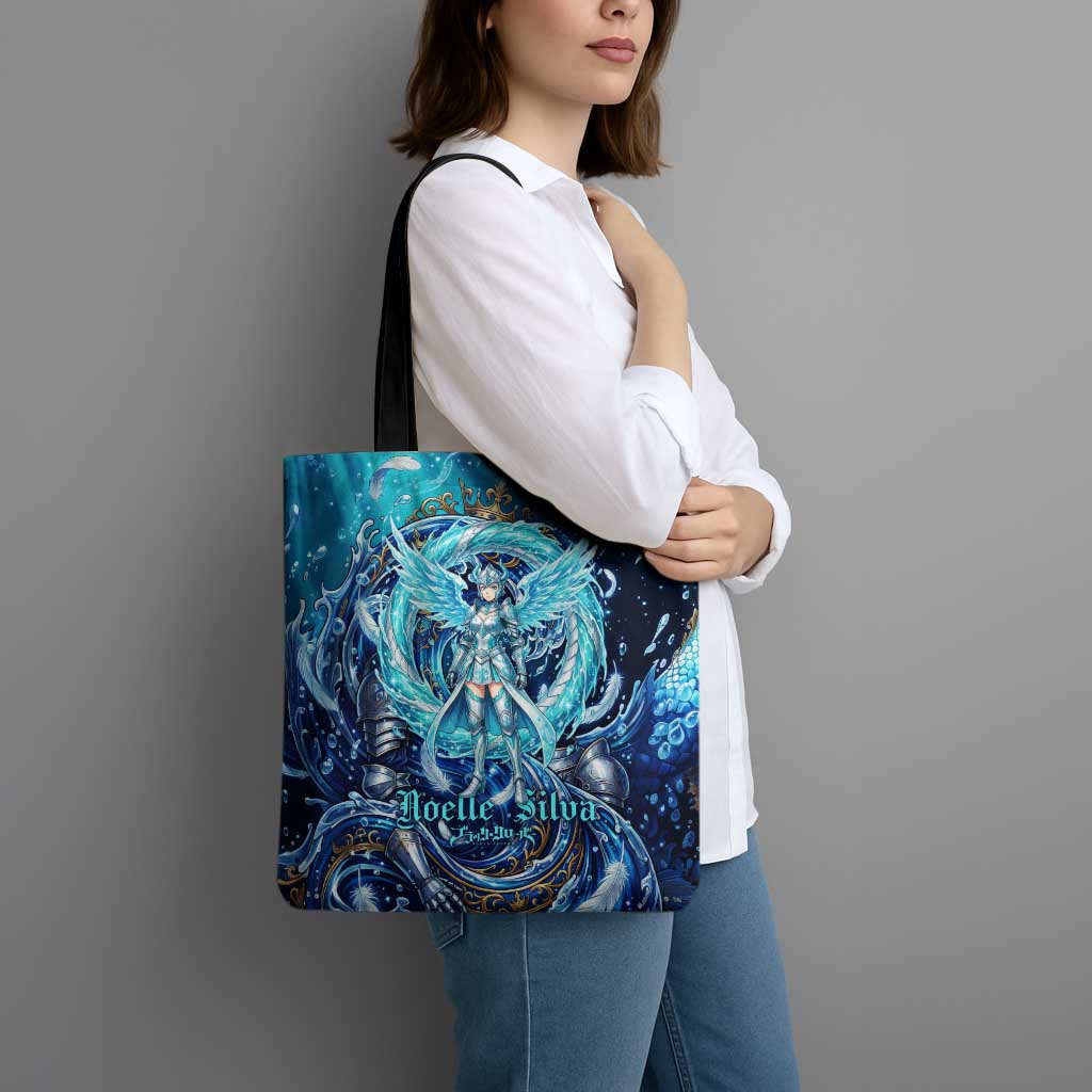 Noelle Silva Black Clover Tote Bag Celestial Armor Anime Style with Oceanic Magic Swirls