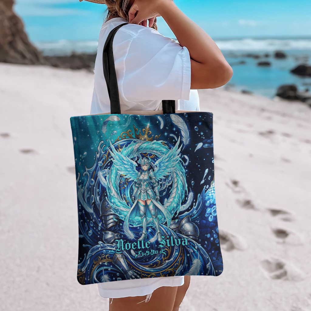 Noelle Silva Black Clover Tote Bag Celestial Armor Anime Style with Oceanic Magic Swirls