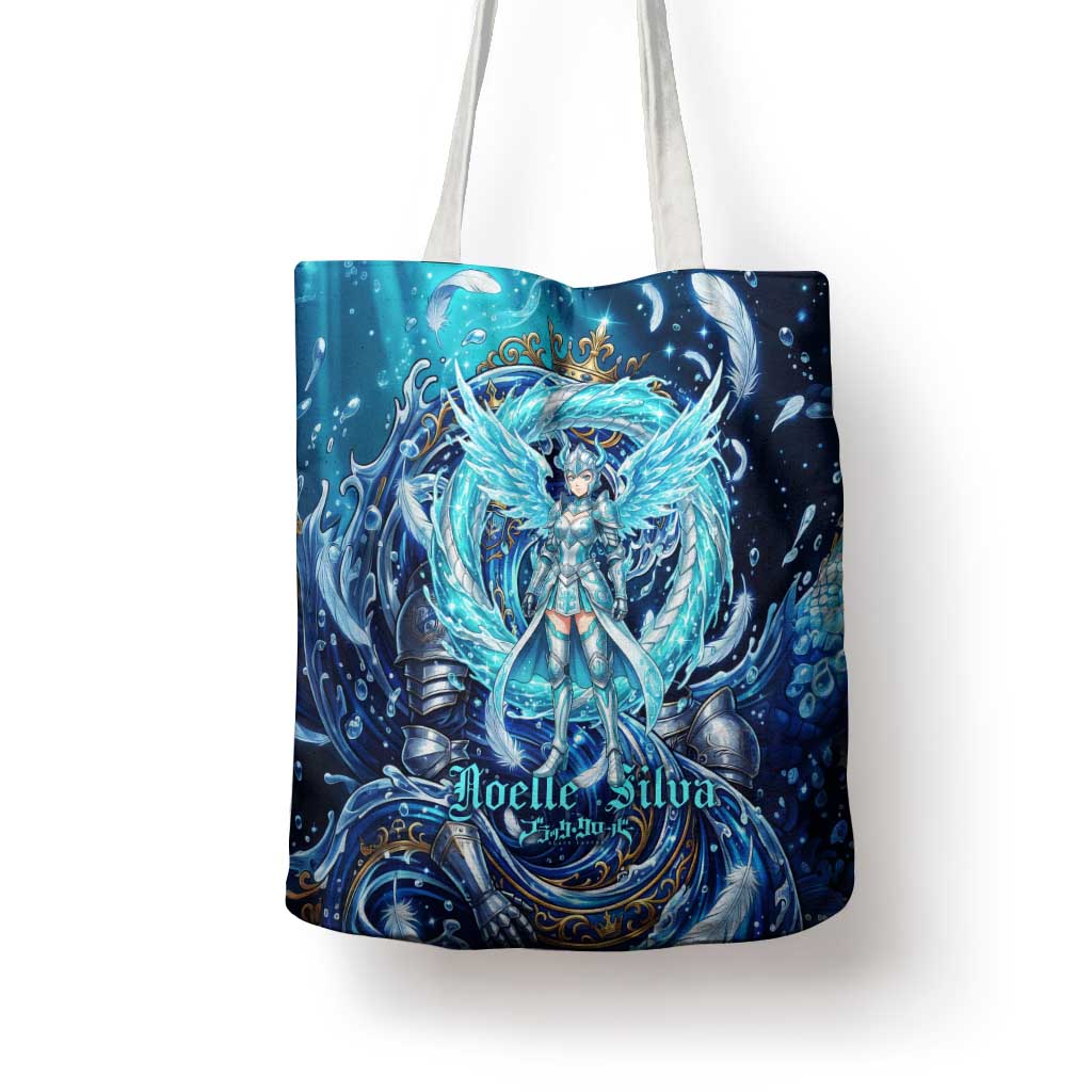 Noelle Silva Black Clover Tote Bag Celestial Armor Anime Style with Oceanic Magic Swirls