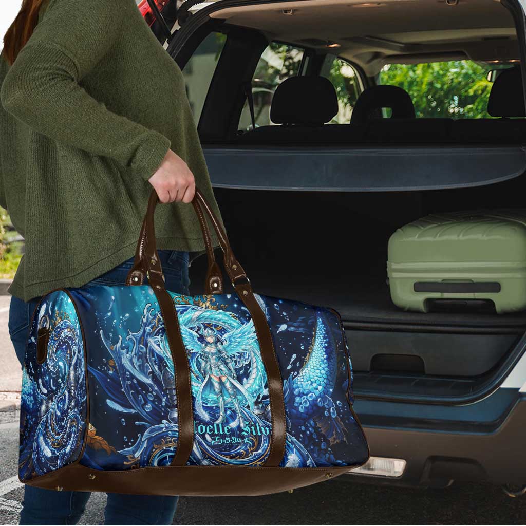 Noelle Silva Black Clover Travel Bag Celestial Armor Anime Style with Oceanic Magic Swirls