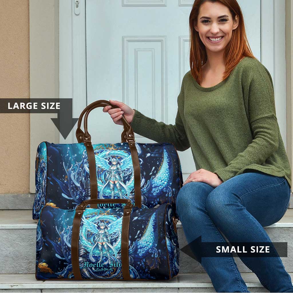 Noelle Silva Black Clover Travel Bag Celestial Armor Anime Style with Oceanic Magic Swirls