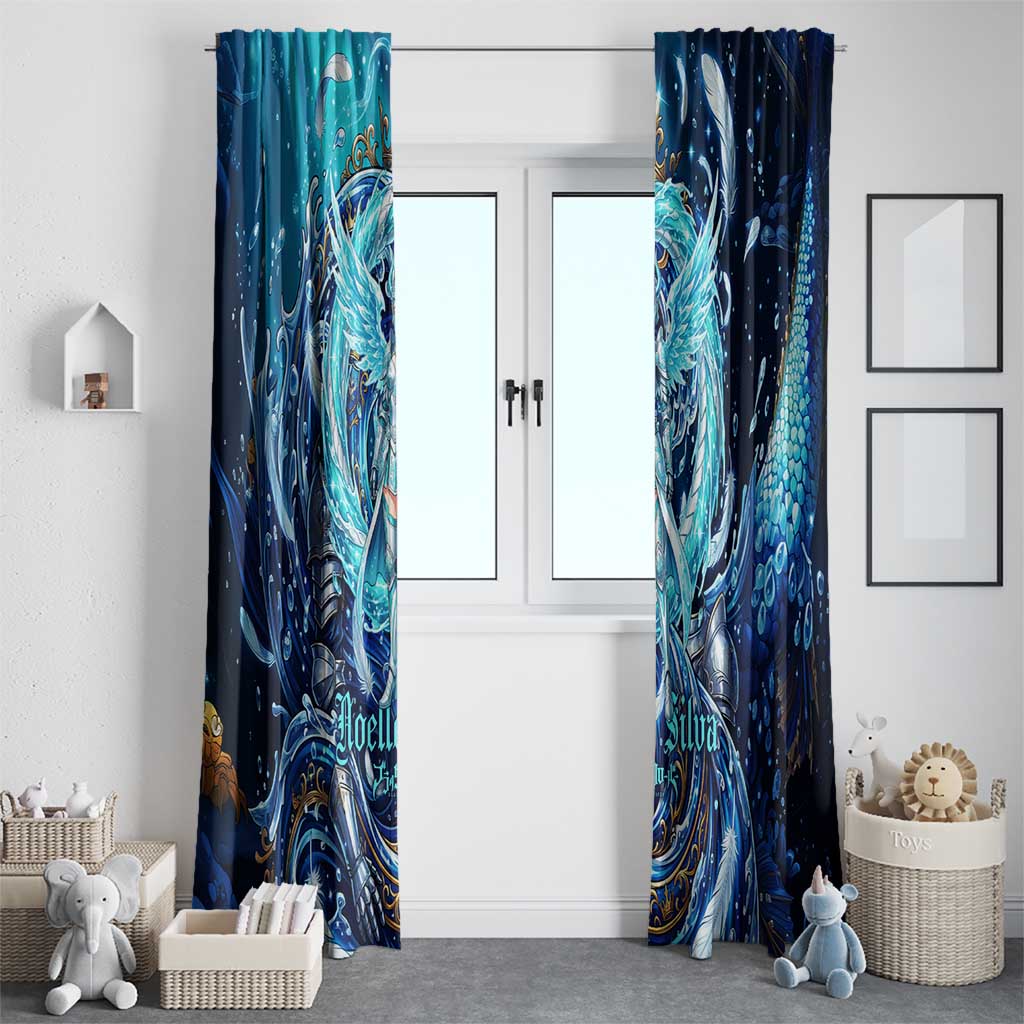 Noelle Silva Black Clover Window Curtain Celestial Armor Anime Style with Oceanic Magic Swirls