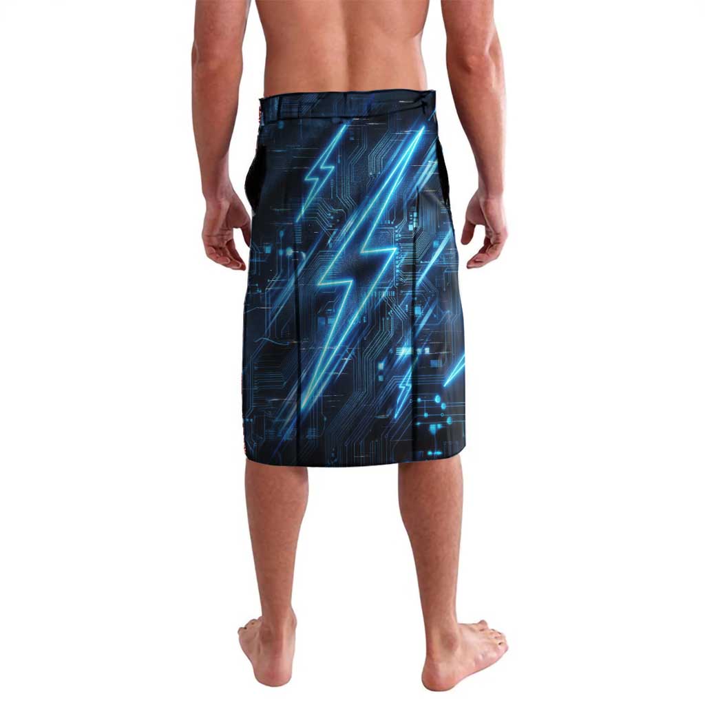 Luck Voltia Black Clover Lavalava Tech Lightning Anime Style with Electric Circuit Background
