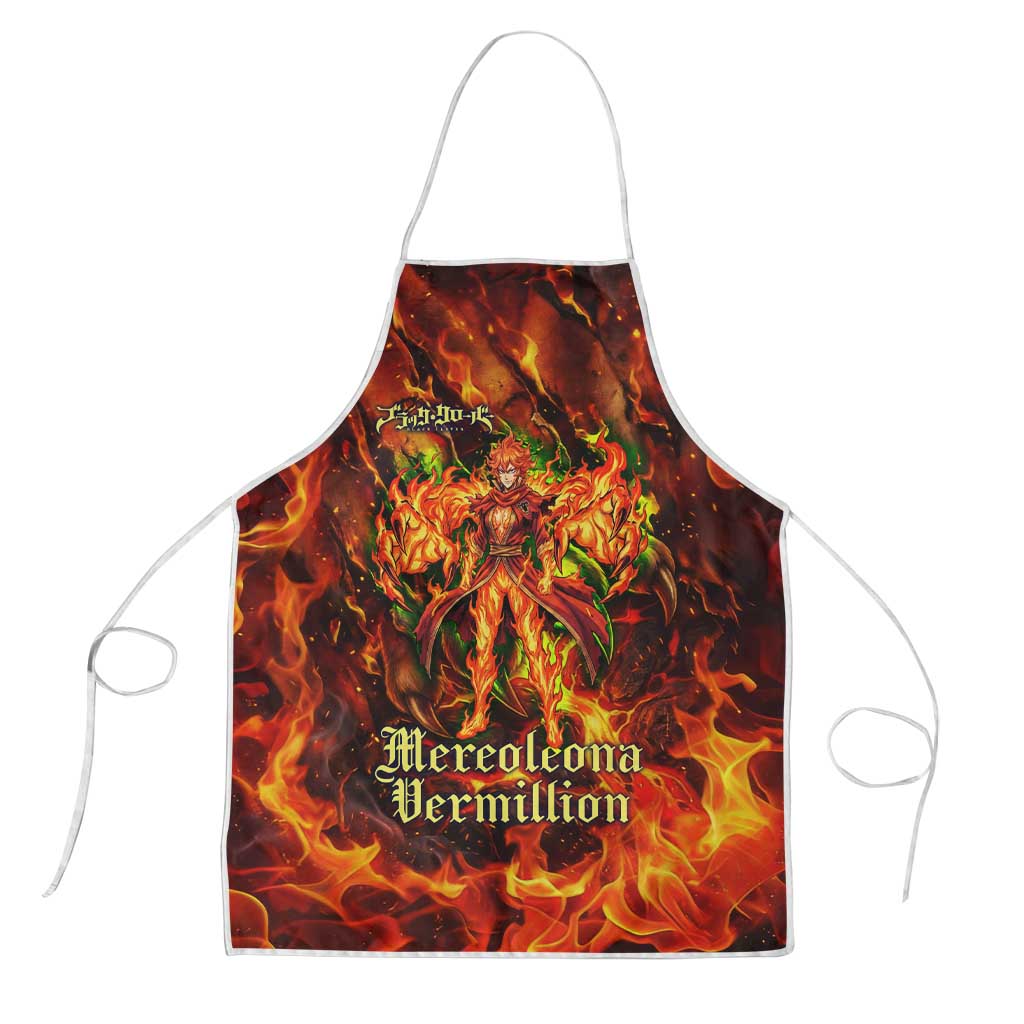 Mereoleona Vermillion Black Clover Apron Inferno Flame Anime Style with Lion Symbolism