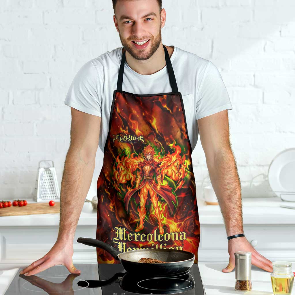 Mereoleona Vermillion Black Clover Apron Inferno Flame Anime Style with Lion Symbolism