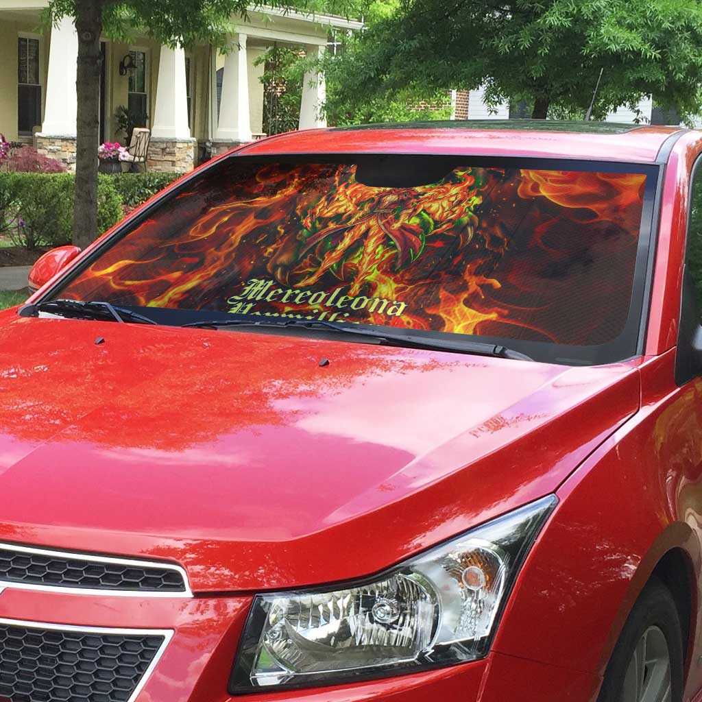 Mereoleona Vermillion Black Clover Auto Sun Shade Inferno Flame Anime Style with Lion Symbolism