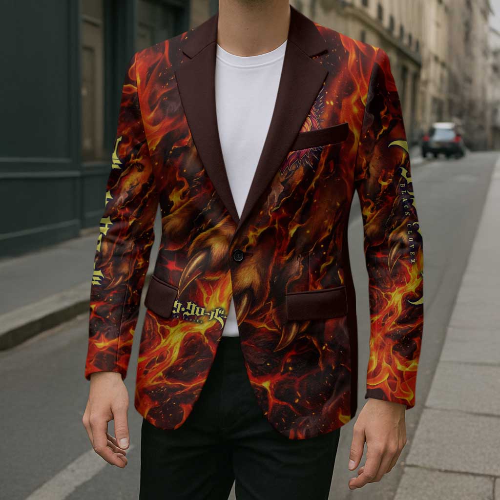 Mereoleona Vermillion Black Clover Blazer Inferno Flame Anime Style with Lion Symbolism