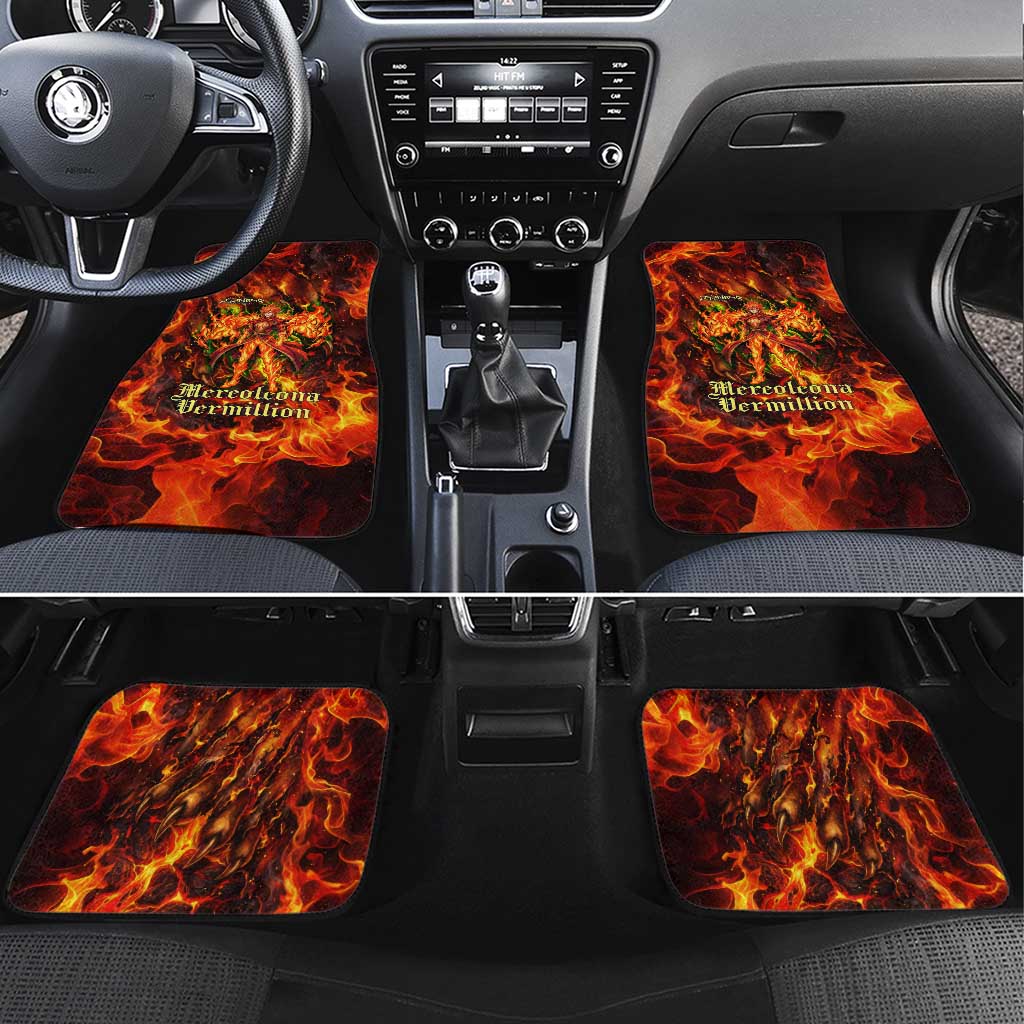 Mereoleona Vermillion Black Clover Car Mats Inferno Flame Anime Style with Lion Symbolism