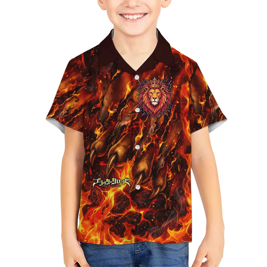 Mereoleona Vermillion Black Clover Hawaiian Shirt Inferno Flame Anime Style with Lion Symbolism