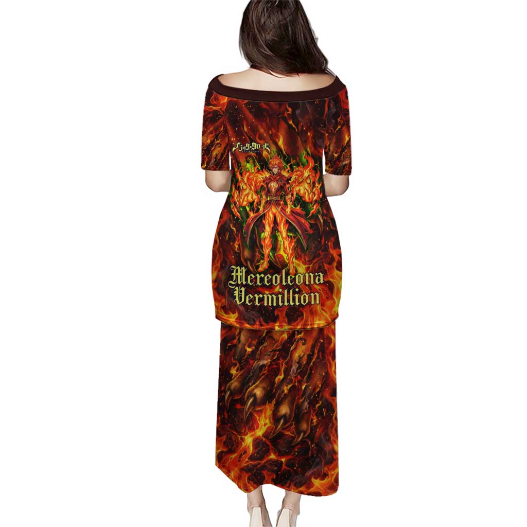 Mereoleona Vermillion Black Clover Puletasi Inferno Flame Anime Style with Lion Symbolism