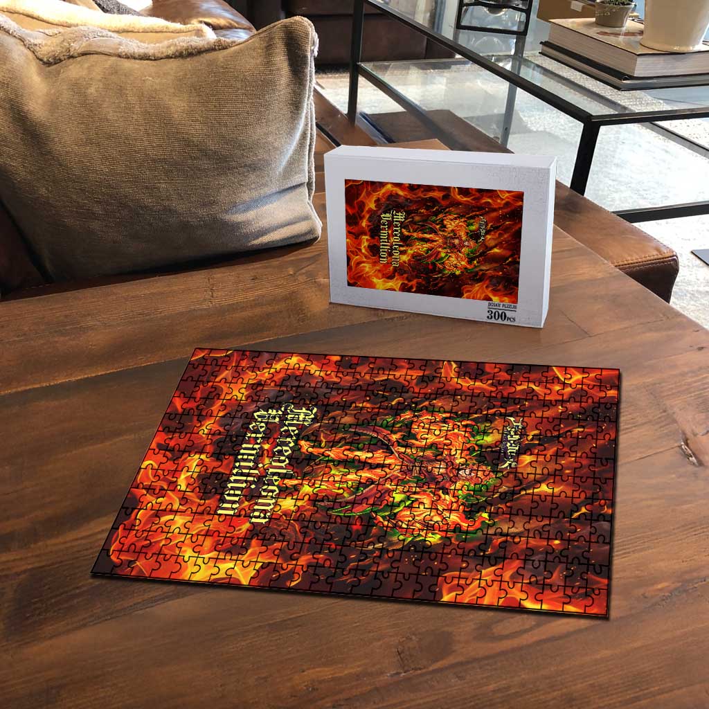 Mereoleona Vermillion Black Clover Puzzle Inferno Flame Anime Style with Lion Symbolism
