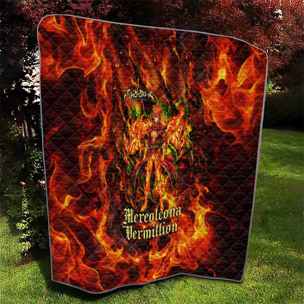Mereoleona Vermillion Black Clover Quilt Inferno Flame Anime Style with Lion Symbolism