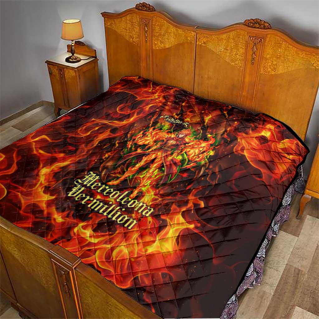 Mereoleona Vermillion Black Clover Quilt Inferno Flame Anime Style with Lion Symbolism