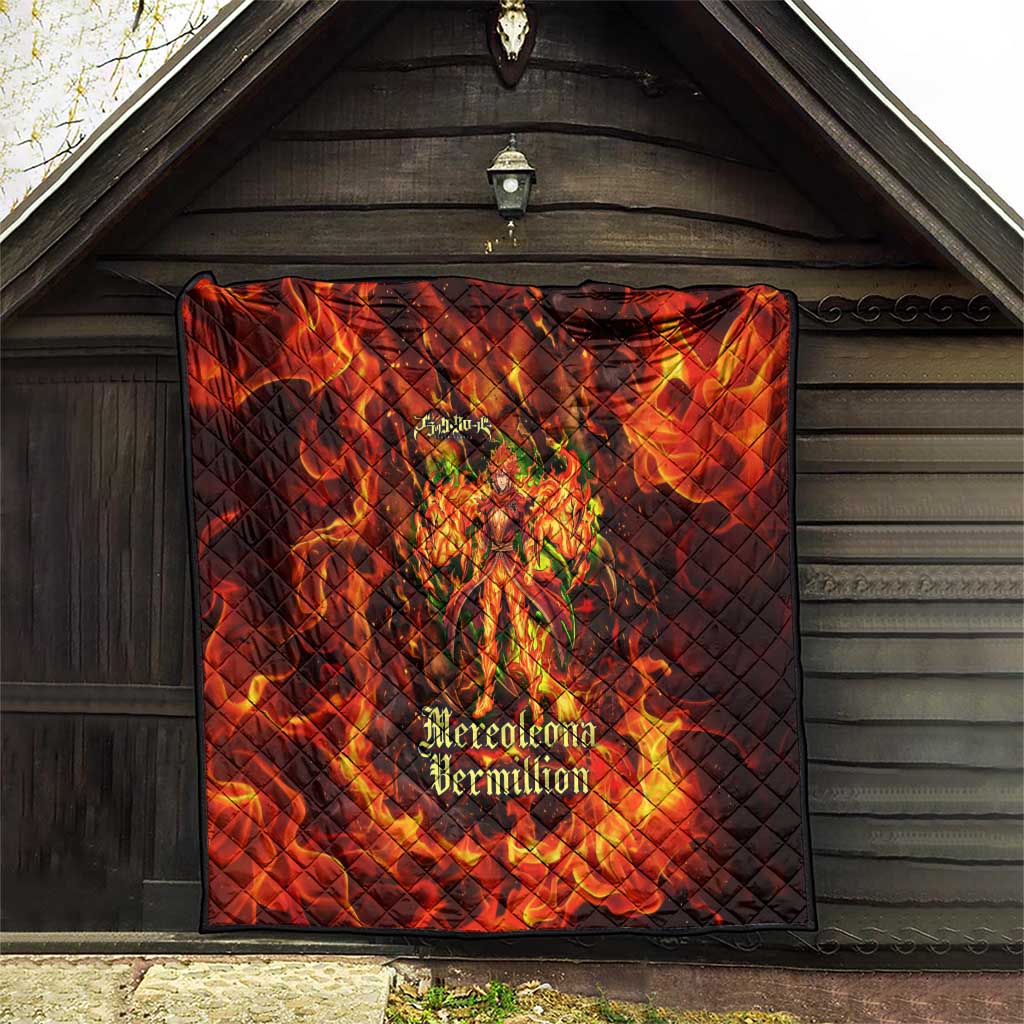 Mereoleona Vermillion Black Clover Quilt Inferno Flame Anime Style with Lion Symbolism