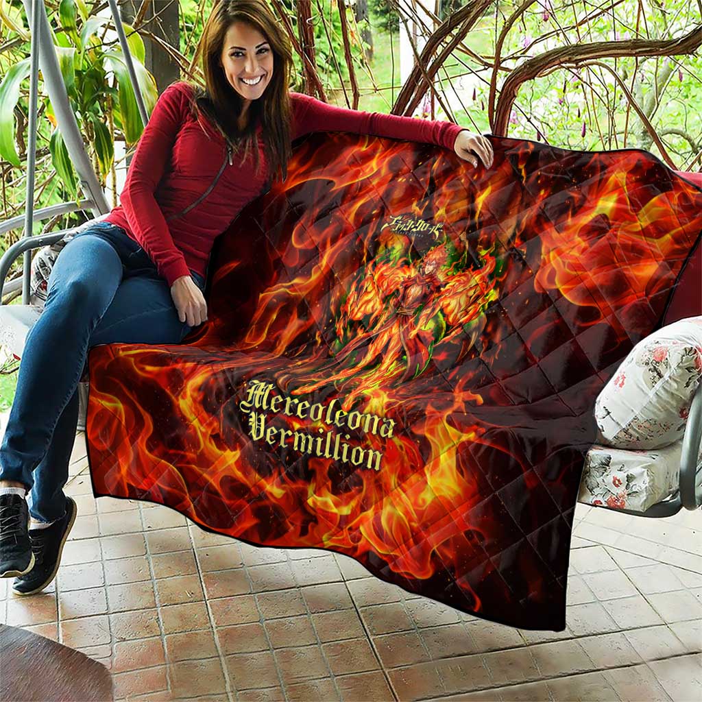 Mereoleona Vermillion Black Clover Quilt Inferno Flame Anime Style with Lion Symbolism