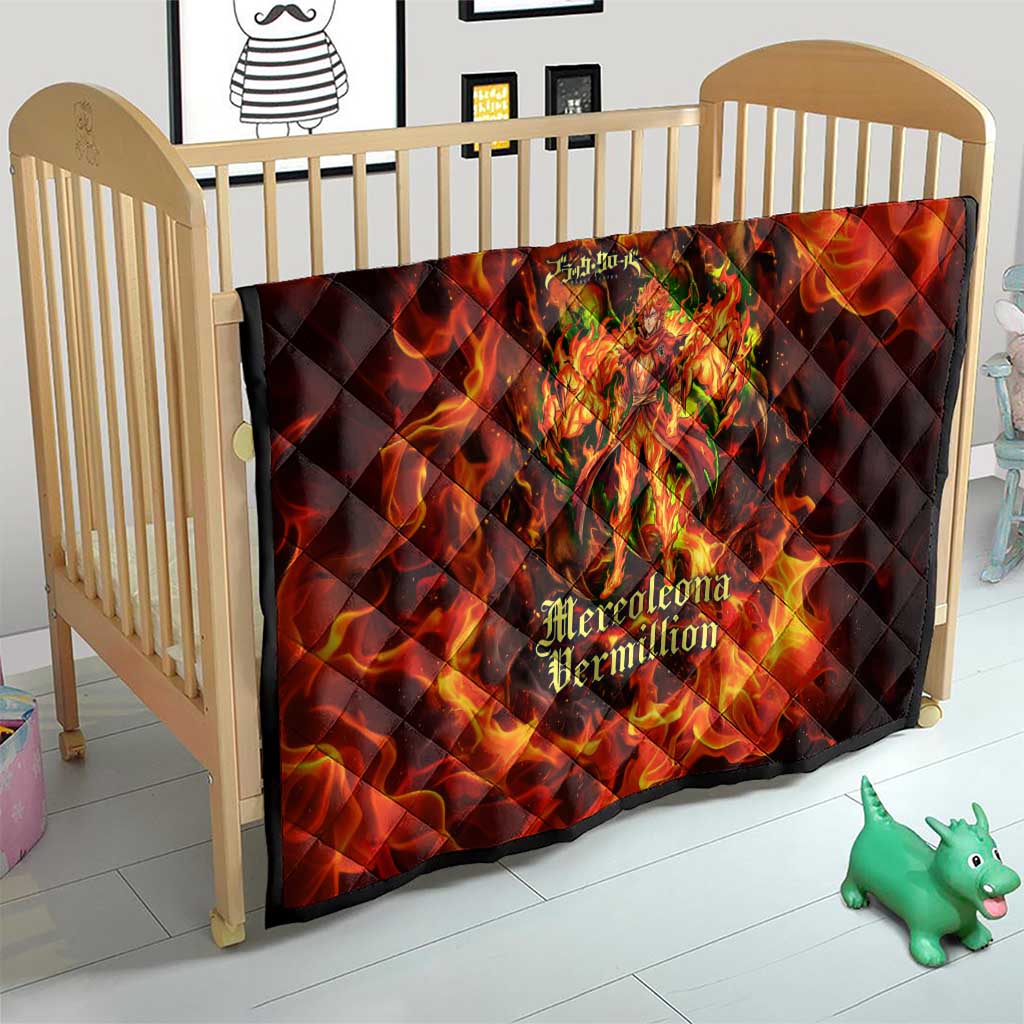 Mereoleona Vermillion Black Clover Quilt Inferno Flame Anime Style with Lion Symbolism