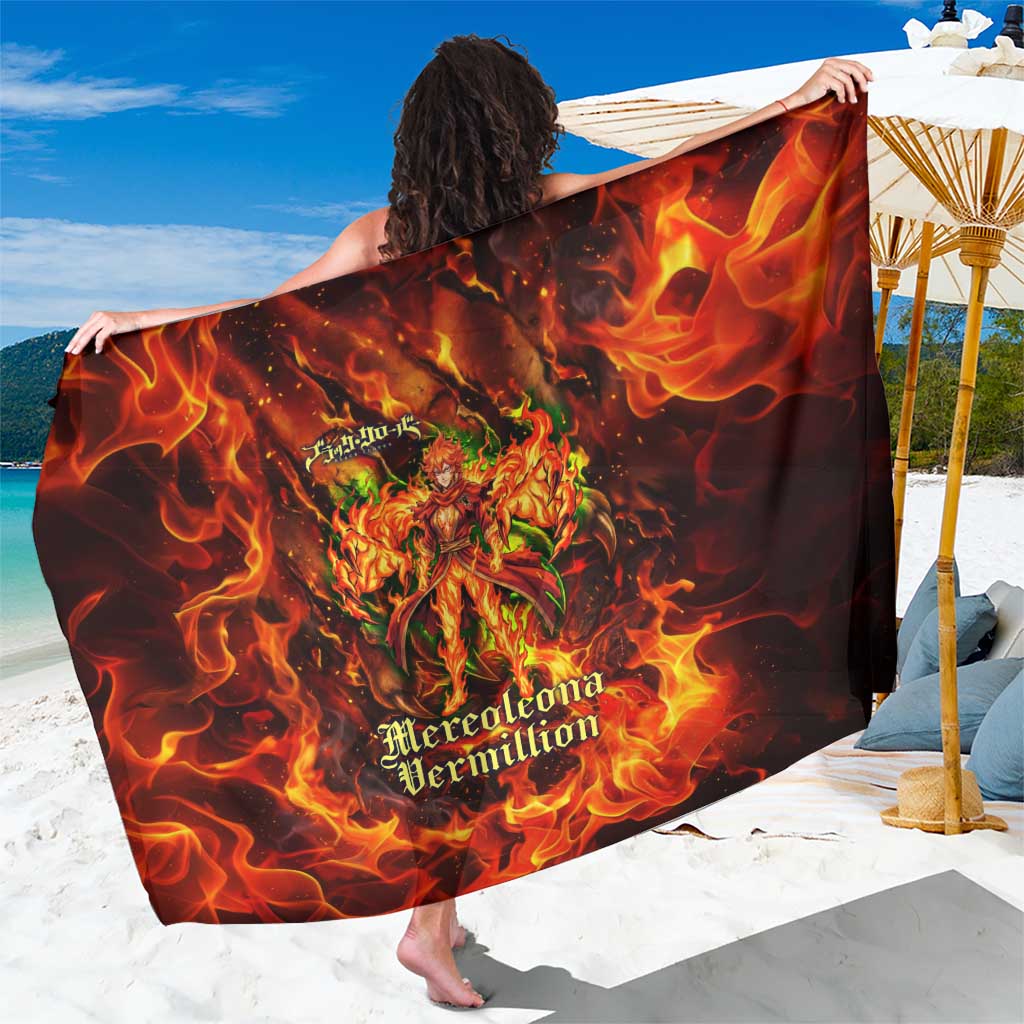 Mereoleona Vermillion Black Clover Sarong Inferno Flame Anime Style with Lion Symbolism