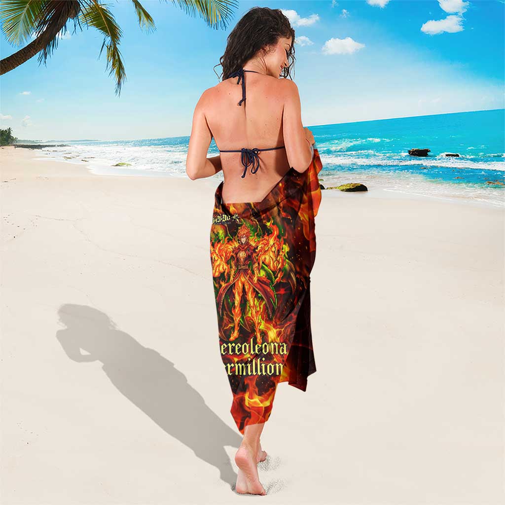 Mereoleona Vermillion Black Clover Sarong Inferno Flame Anime Style with Lion Symbolism