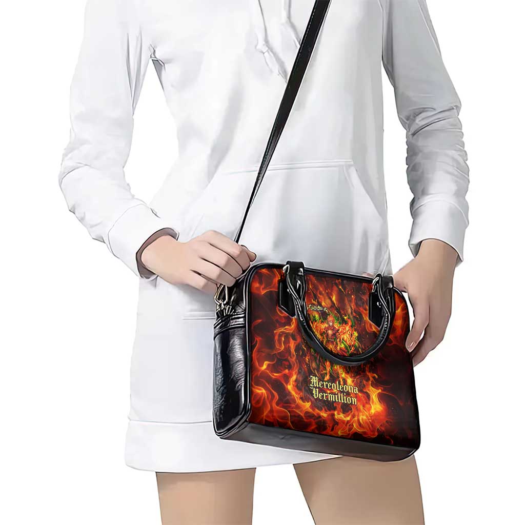 Mereoleona Vermillion Black Clover Shoulder Handbag Inferno Flame Anime Style with Lion Symbolism
