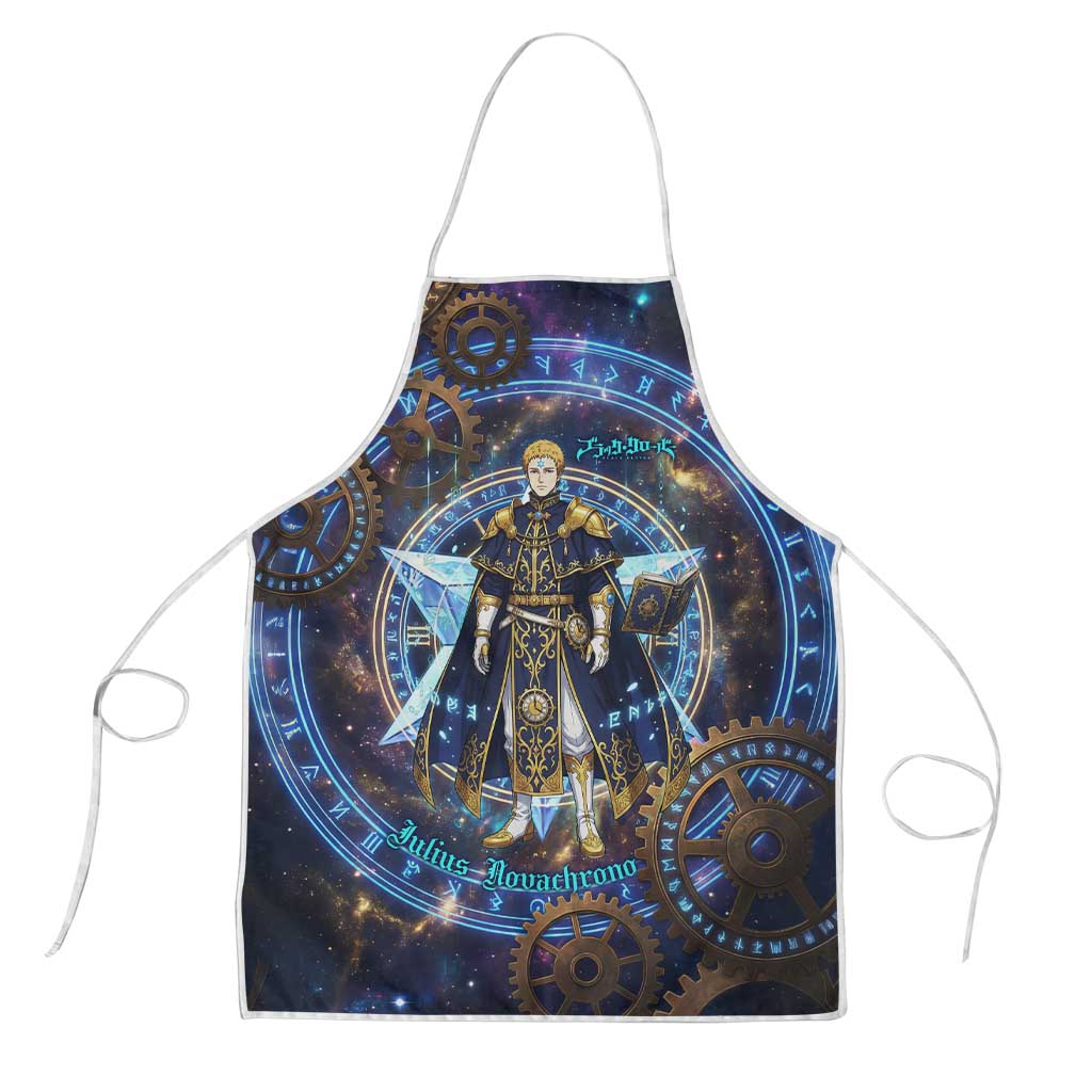Julius Novachrono Black Clover Apron Cosmic Time Magic Style with Celestial Clockwork Motif