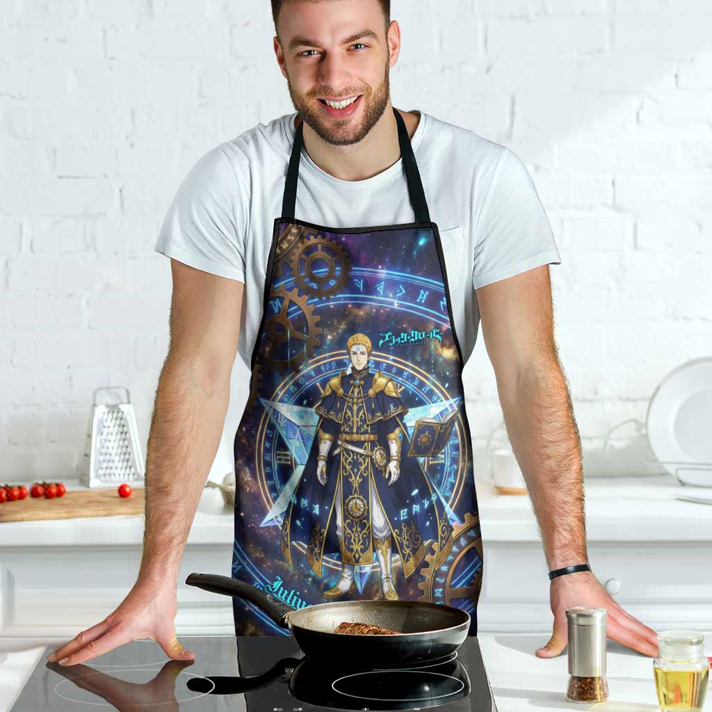 Julius Novachrono Black Clover Apron Cosmic Time Magic Style with Celestial Clockwork Motif