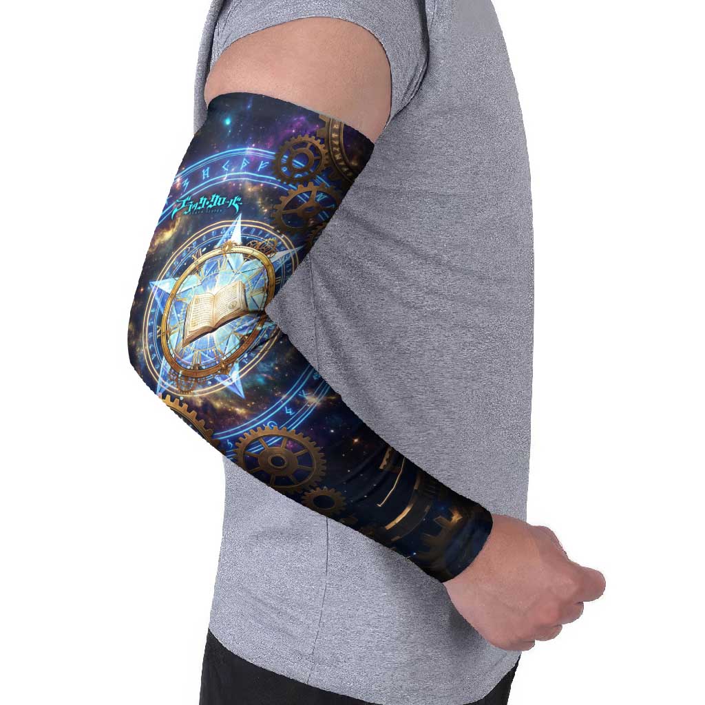 Julius Novachrono Black Clover Arm Sleeves Cosmic Time Magic Style with Celestial Clockwork Motif