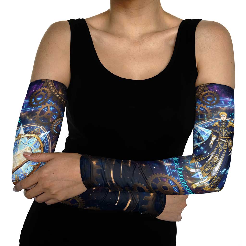 Julius Novachrono Black Clover Arm Sleeves Cosmic Time Magic Style with Celestial Clockwork Motif