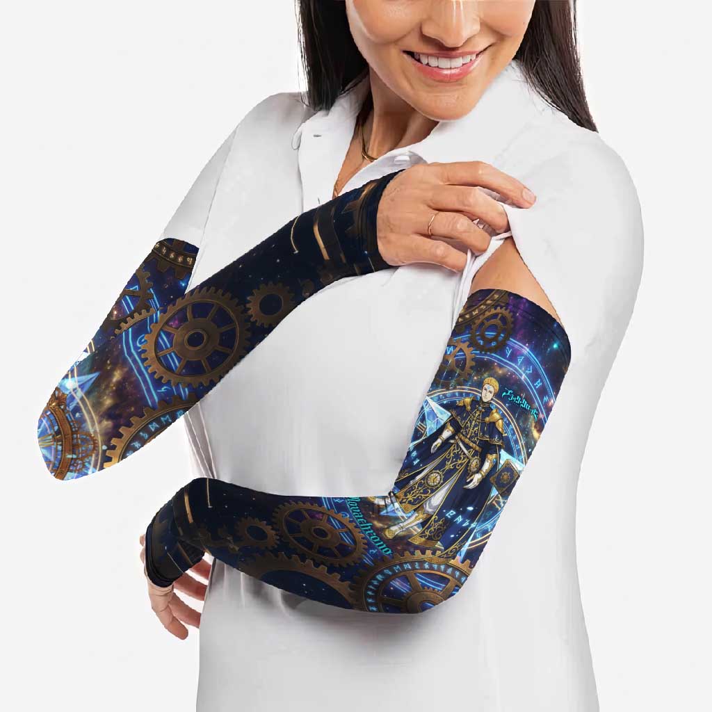 Julius Novachrono Black Clover Arm Sleeves Cosmic Time Magic Style with Celestial Clockwork Motif
