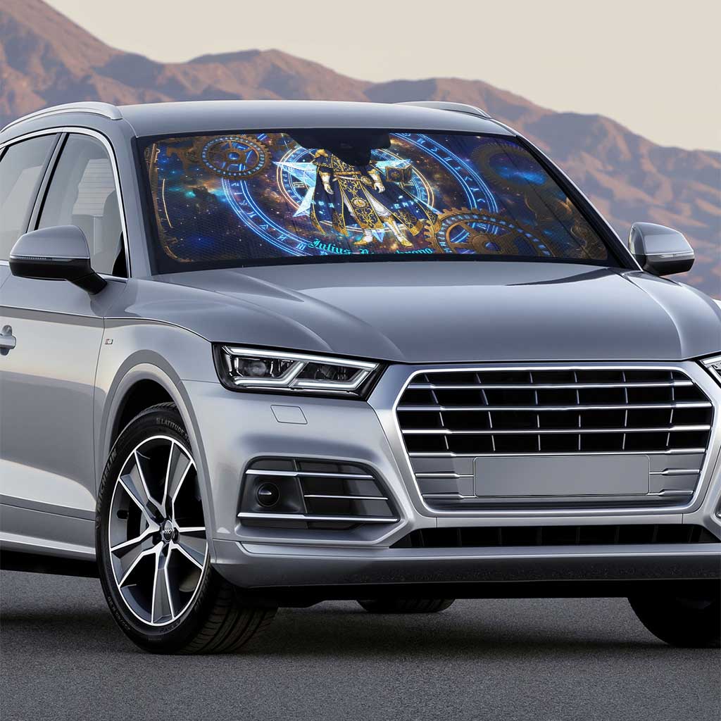 Julius Novachrono Black Clover Auto Sun Shade Cosmic Time Magic Style with Celestial Clockwork Motif