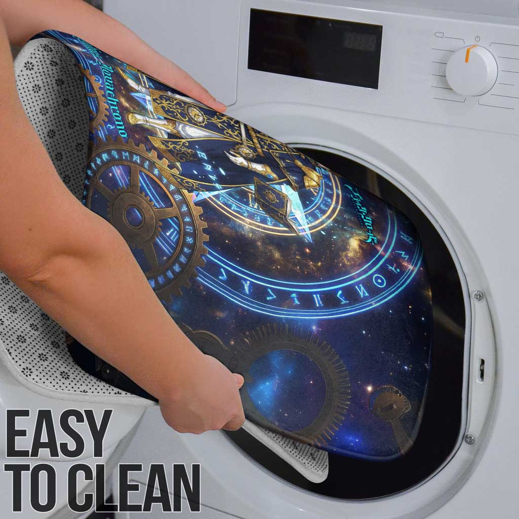 Julius Novachrono Black Clover Bathroom Set Cosmic Time Magic Style with Celestial Clockwork Motif