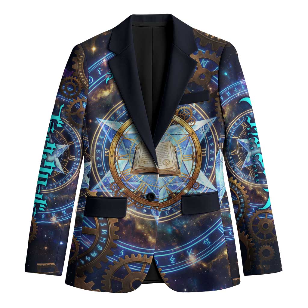 Julius Novachrono Black Clover Blazer Cosmic Time Magic Style with Celestial Clockwork Motif