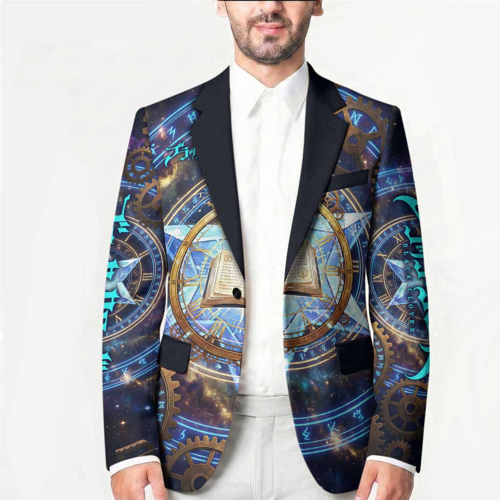 Julius Novachrono Black Clover Blazer Cosmic Time Magic Style with Celestial Clockwork Motif