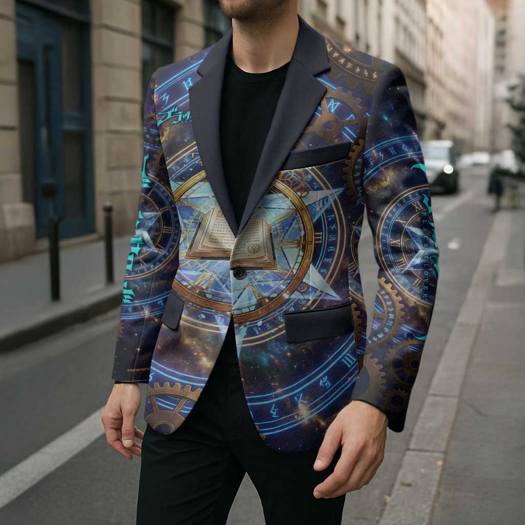 Julius Novachrono Black Clover Blazer Cosmic Time Magic Style with Celestial Clockwork Motif