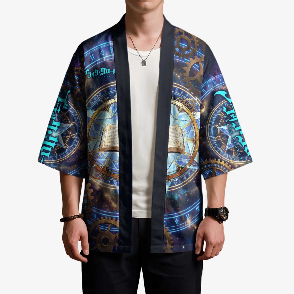 Julius Novachrono Black Clover Kimono Cosmic Time Magic Style with Celestial Clockwork Motif