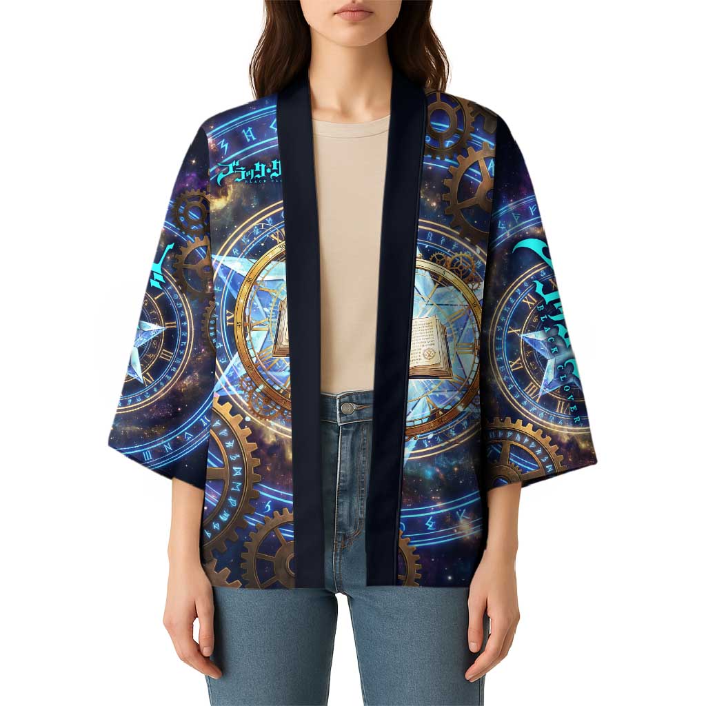 Julius Novachrono Black Clover Kimono Cosmic Time Magic Style with Celestial Clockwork Motif