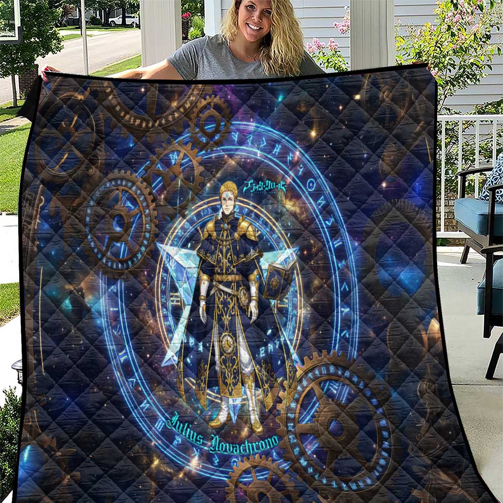 Julius Novachrono Black Clover Quilt Cosmic Time Magic Style with Celestial Clockwork Motif