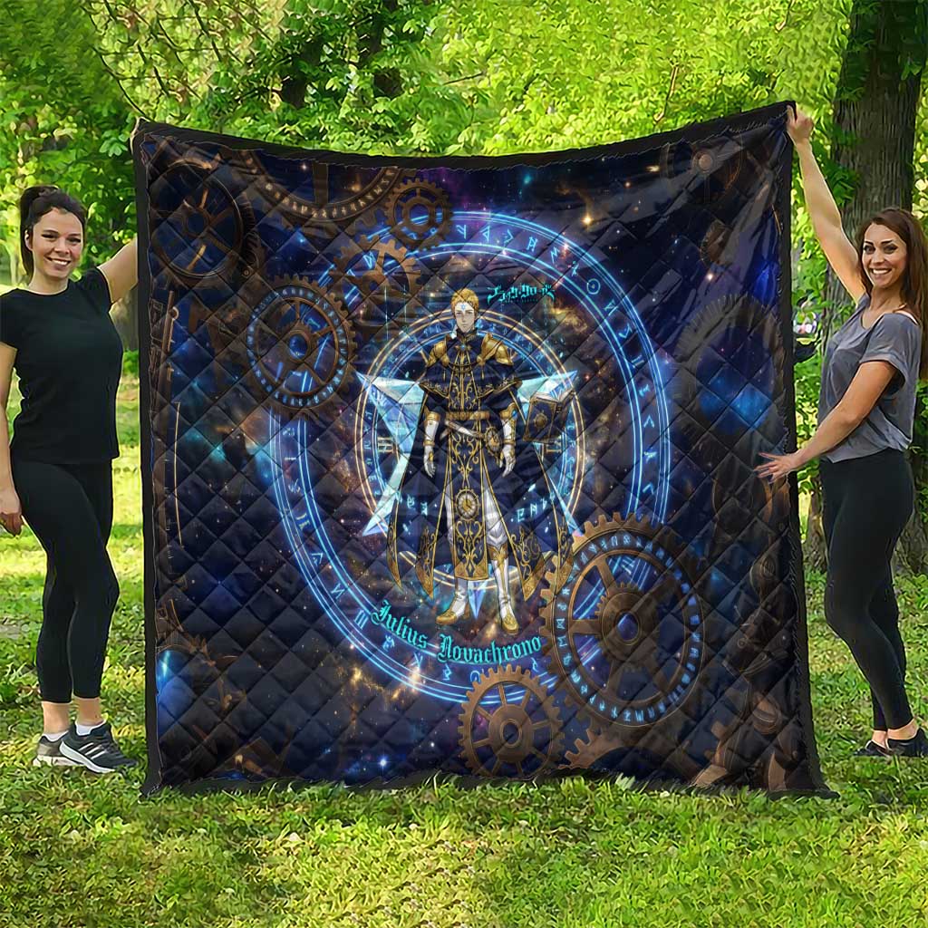 Julius Novachrono Black Clover Quilt Cosmic Time Magic Style with Celestial Clockwork Motif