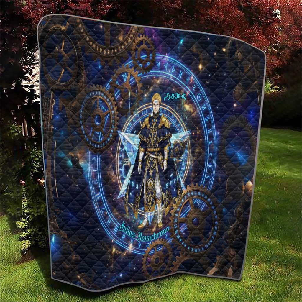 Julius Novachrono Black Clover Quilt Cosmic Time Magic Style with Celestial Clockwork Motif