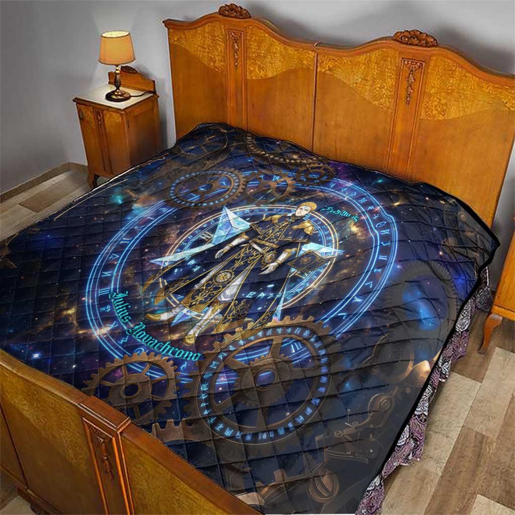 Julius Novachrono Black Clover Quilt Cosmic Time Magic Style with Celestial Clockwork Motif
